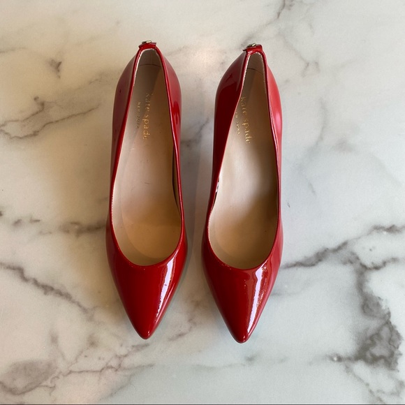 KATE SPADE Red Patent Leather High Heel Pumps - Picture 2 of 7